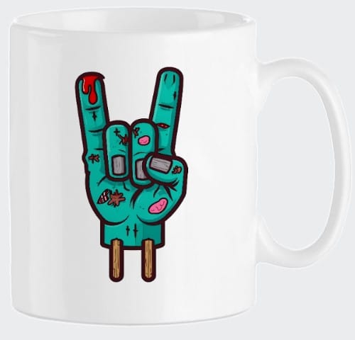 Plug’n’Rock mug blanc personnalisable