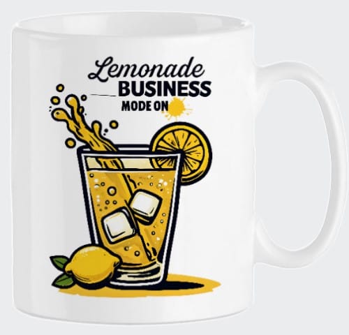 Business Lemonade mug blanc personnalisable