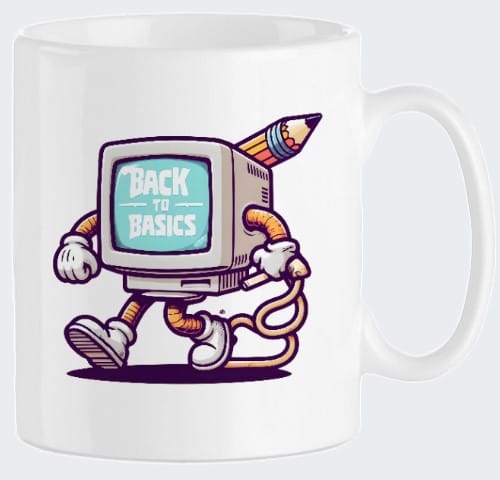 Mug "Back to Basics" pour les passionnés de technologie.